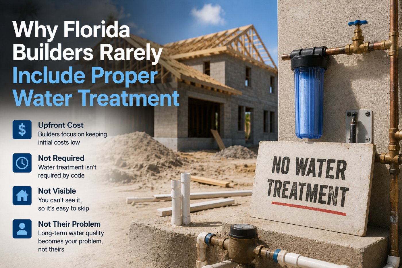 Why Florida Builders Rarely Include Proper Water Treatment