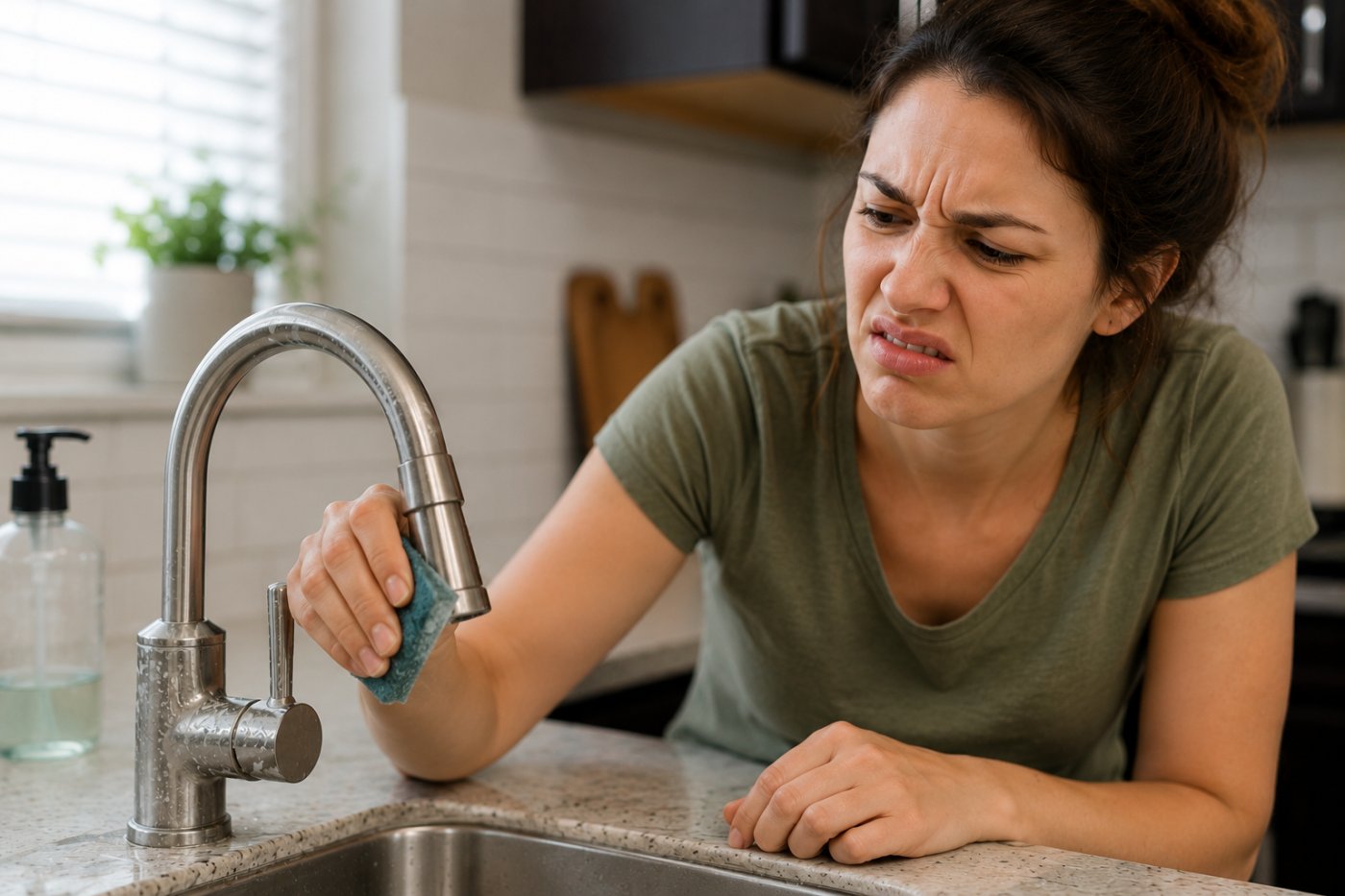 Limescale on faucet