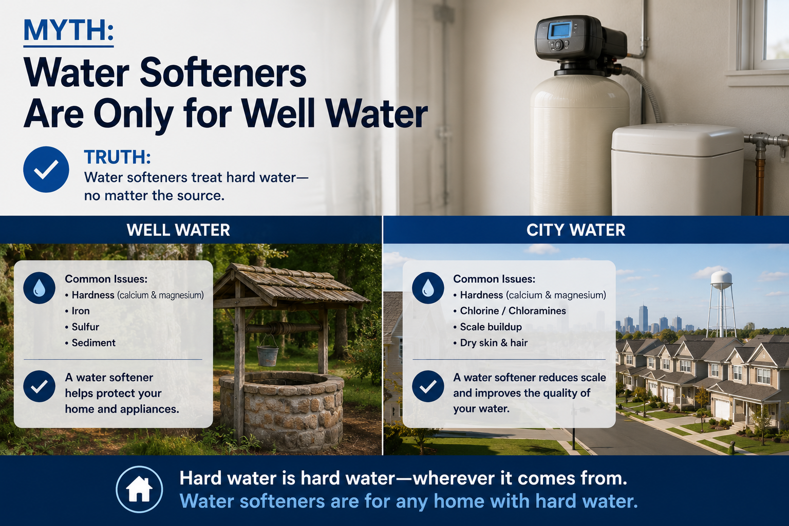 Myth: Water Softeners Are Only for Well Water