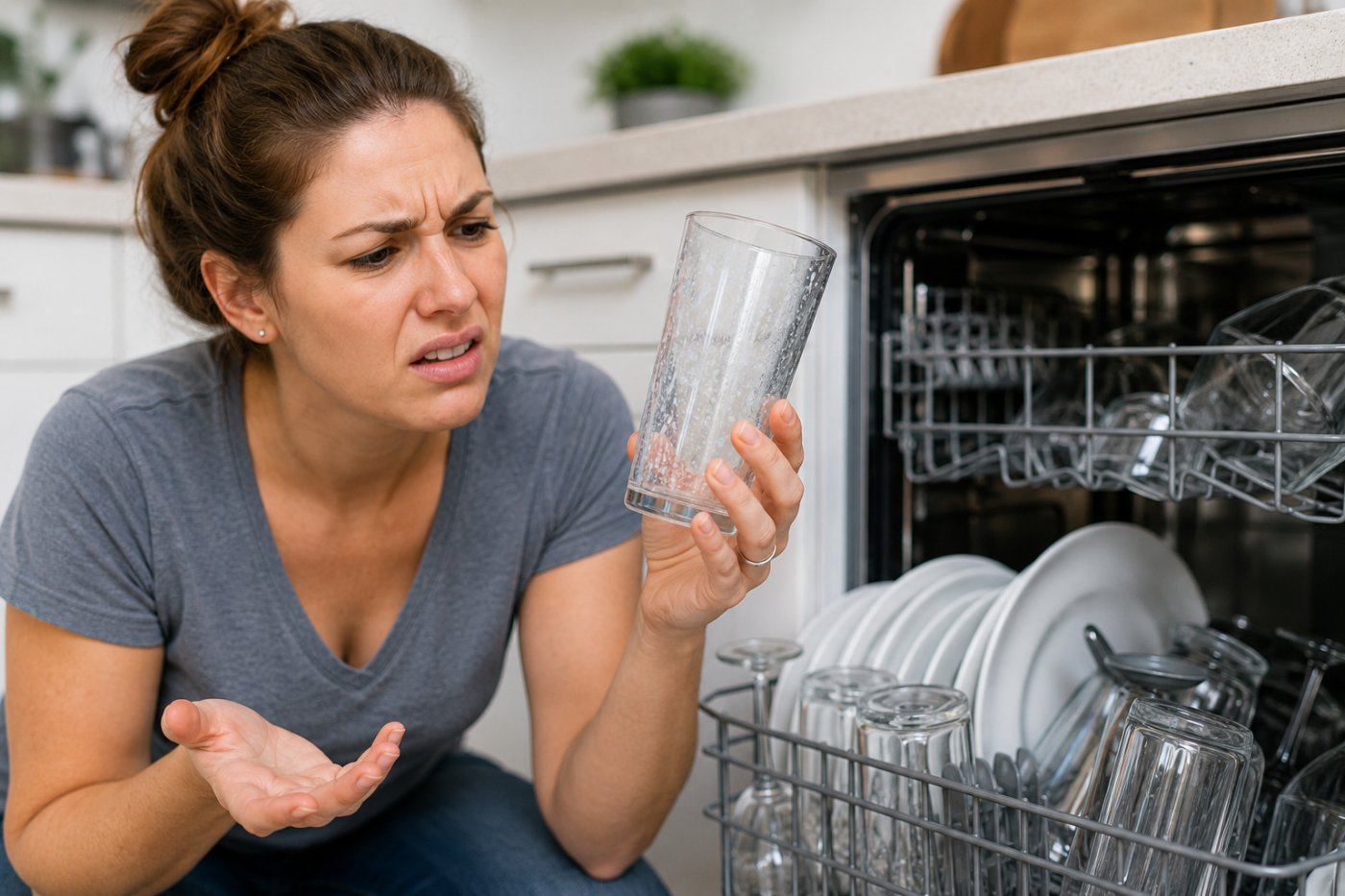Spots on Dishes from Hard Water